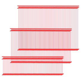 3000 Pieces Standard Tagging Fasteners with 3 Sizes Standard Tag Pins Plastic Regular Garment Clothing Price Tag Label Standard Tagging Barbs (Red)