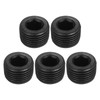 sourcing map 5Pcs Male Thread Socket Pipe Plugs, NPT 1/2"