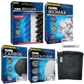 Trident Nova 206/207 Filter Media Canister Filter Maintenance & Replacement Filter Media Kit, Including Trident Nova Filter Media Bags (Quick Clear/Water polishing Pads, BioFoam, Carbon, Biomax)