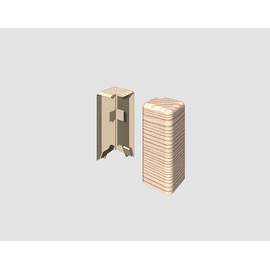 EGGER Outer Corner 6 cm Cubic Ash Beige Set of 2