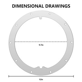 Screw Man 79200200 10-Hole Standard Liner Sealing Ring Replacement Fits for Pentair Pool Light Niches Match Fit for Pentair 10" Large Embedded Wet Niches Large Stainless Steel Niches