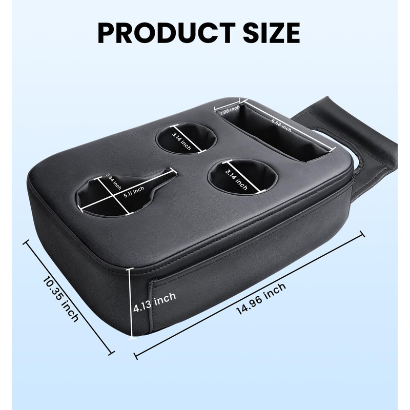 Back Seat Cup Holder for Car, PU Leather Couch Sofa