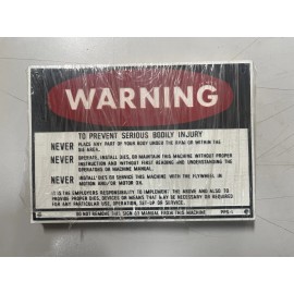 Unbranded Do Not Put Body Under Ram, Die Area Warning Sign, OSHA