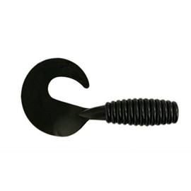 10" Big & N Grubs Soft Plastic Fishing Lures, 3 Packs (2 Pcs/Pack) Black, for Freshwater & Saltwater Fishing, Includes Resealable Bags, Ideal for Bass, Pike, Walleye & Inshore Game Fish