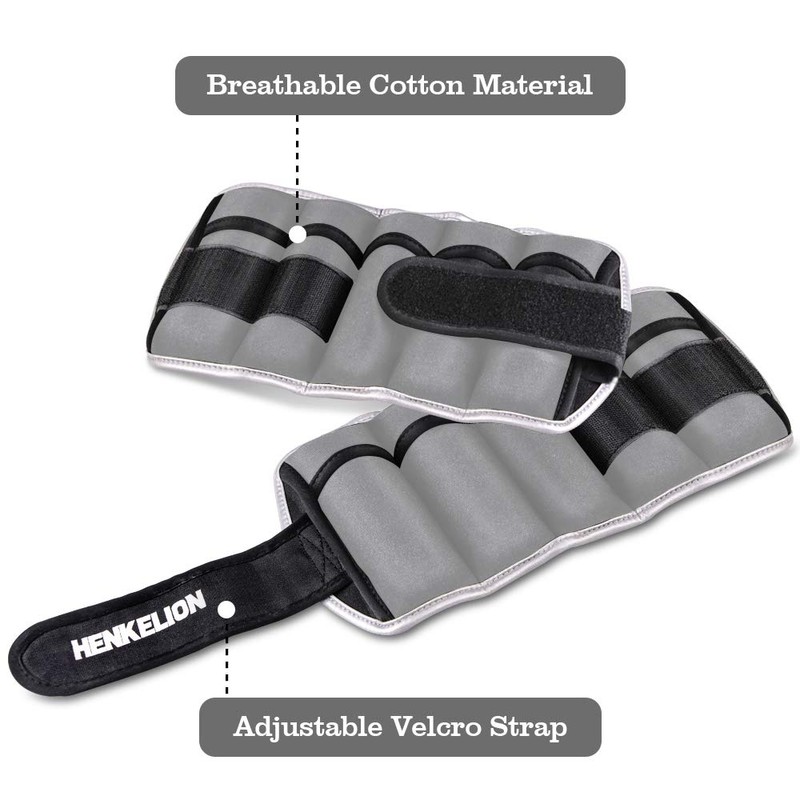 Henkelion 1 Pair 6 Lbs Adjustable Ankle Weights For Women