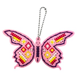 C.S. Kids KC10 My Butterfly Keychain, First Sewing Arts & Crafts Gifts -Crafting Keychain | Educational DIY Cross-stitch for Kids