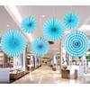 koboome Hanging Paper Fans Decoration Set, Round Pattern Paper Garlands