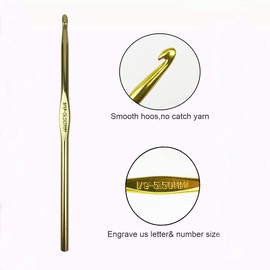 Weabetfu Aluminum Crochet Hook,Soft Grip Crocheting Hooks for Knitting Craft Yarn,Crochet Hooks Size I,5.5mm-New