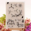 Merry Christmas Snowflakes Season's Greeting Christmas Greenery Christmas Sentiments Clear