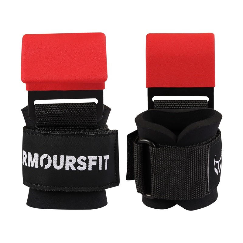 Weight Lifting Hooks (Pair), Heavy Duty Power Wrist Straps Hand