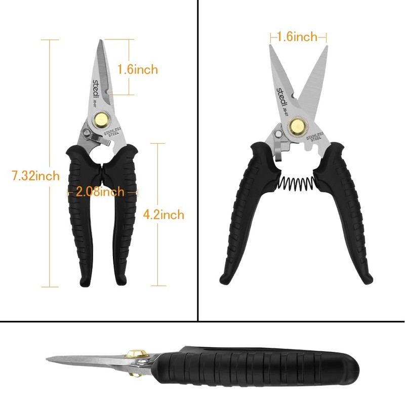 stedi Scissors Heavy Duty, Multi-Purpose Shears with Finely Serrated High