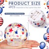 Rossesay 4 Pcs 3.9 inch Independence Day Balls Memorial Crackle