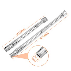 onlyfire Universal Gas Grill Burner Tube Replacement, Stainless Steel, Adjustable 36 cm to 50 cm, Adjustable Gas Burner, Diameter 12 mm