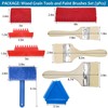 Wood Grain Tool, 9pcs Fake Wood Grain Roller Paint Brushes