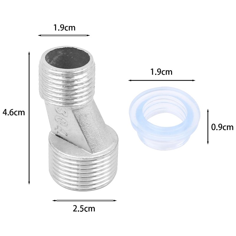 ANCLLO 2PCS S-Connector 1/2 Inch Male to 3/4 Inch Male