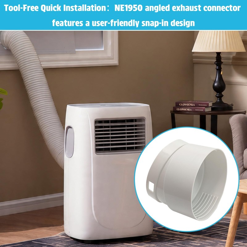Mengfan NE1950 Angled Exhaust Hose Adapter for Portable AC Vent