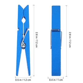 100 Stück Farbige Wäscheklammern, Weihnachten Klammern, Naturholz Schließnadeln Multi-Clips zum Aufhängen von Kleidung Bildern Fotos Holzwäscheklammern Zierklammern