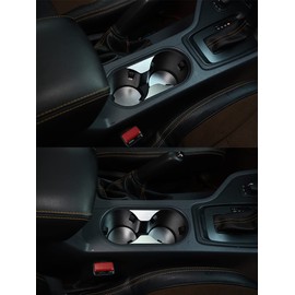 5 Pcs Aluminum Alloy Cup Holder Insert for Ford Ranger 2015-2021 Car Interior Accessories (Silver)