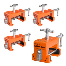 PONY 4-Pack Cabinet Clamps, 8510 Cabinet Claw, Face Frame Clamps for Installing Cabinets, 440 lbs Load Limited Orange