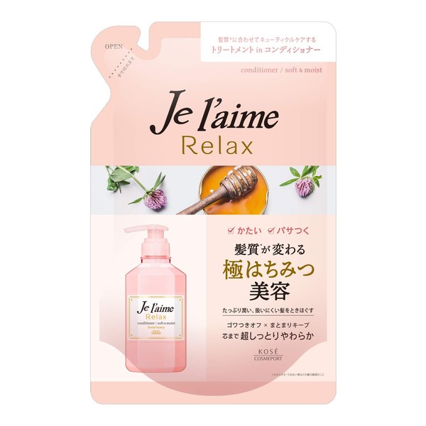KOSE Je L'aime Relaxing Hair Conditioner (Soft & Moist), Refill,