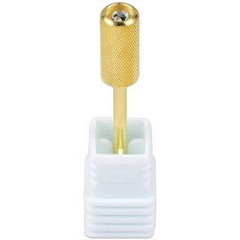 USA PANA Professional 3/32" Shank Size - Crystal Top Small or Large Barrel Carbide Bit - Nail Drill Bit for Dremel Machine (Gold, Silver - 4XC to Extra Fine Grit) (Large Barrel, Extra Fine, Gold)