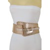 Women Western Fashion Wide Elastic Belt Hip Waist Metal Studs