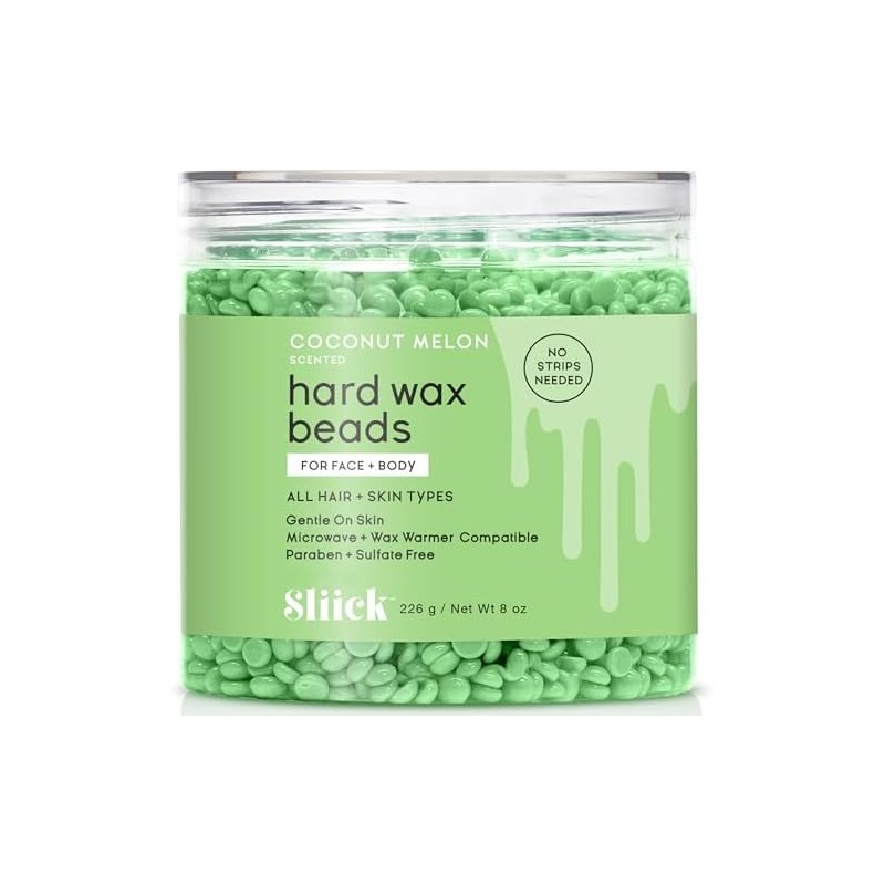 Sliick Perlas de Cera Dura Coconut Melon, Depilación Suave para