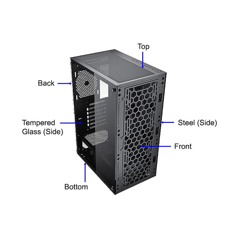 Bgears b-Optillusion (Fans NOT Included) Gaming PC ATX case, Special