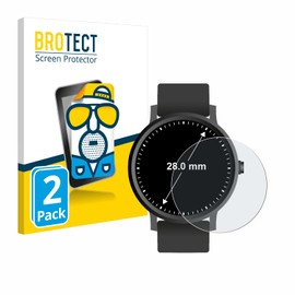 BROTECT Anti-Glare Screen Protector for Watches (Circular Round, Diameter: 28 mm) Pack of 2, Matte Screen Protector, Anti-Reflection, Anti-Fingerprint