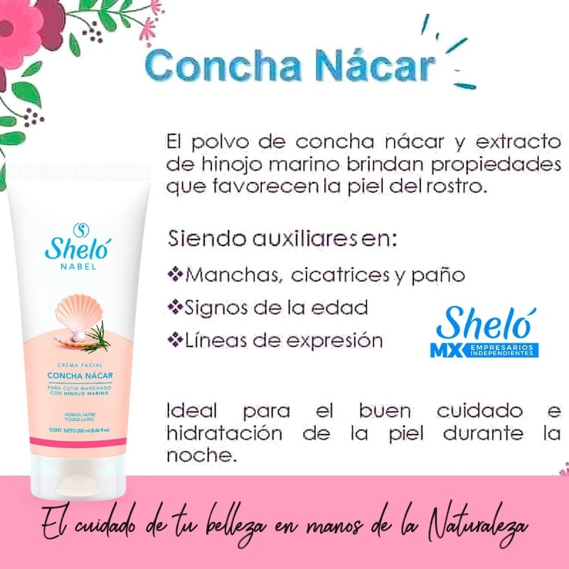 Crema Concha Nacar Para Manchas O Paño Despigmentante 250 Ml