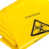 100x Yellow Biohazard Bags - 35cm x 20cm - Self