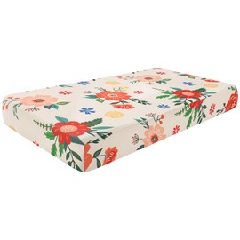 SearchI Stretch Printed Sofa Couch Cushion Covers Replacement Chair Cushion Slipcovers Sofa Seat Cover Furniture Protector Sofa Slipcover Soft with Elastic Bottom(Large, Spring Flowers)