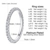 925 Sterling Silver 1.6mm CZ Cubic Zirconia Simulated Diamond Stackable