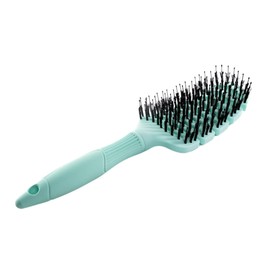HERCULES SÄGEMANN - Flexy Shape Brush (Wide) | Hair Brush for Extra Gentle Detangling Hairbrush with Ergonomic Handle with Vegan Bristles and Nylon Pins for Healthy Hair | Colour: Mint