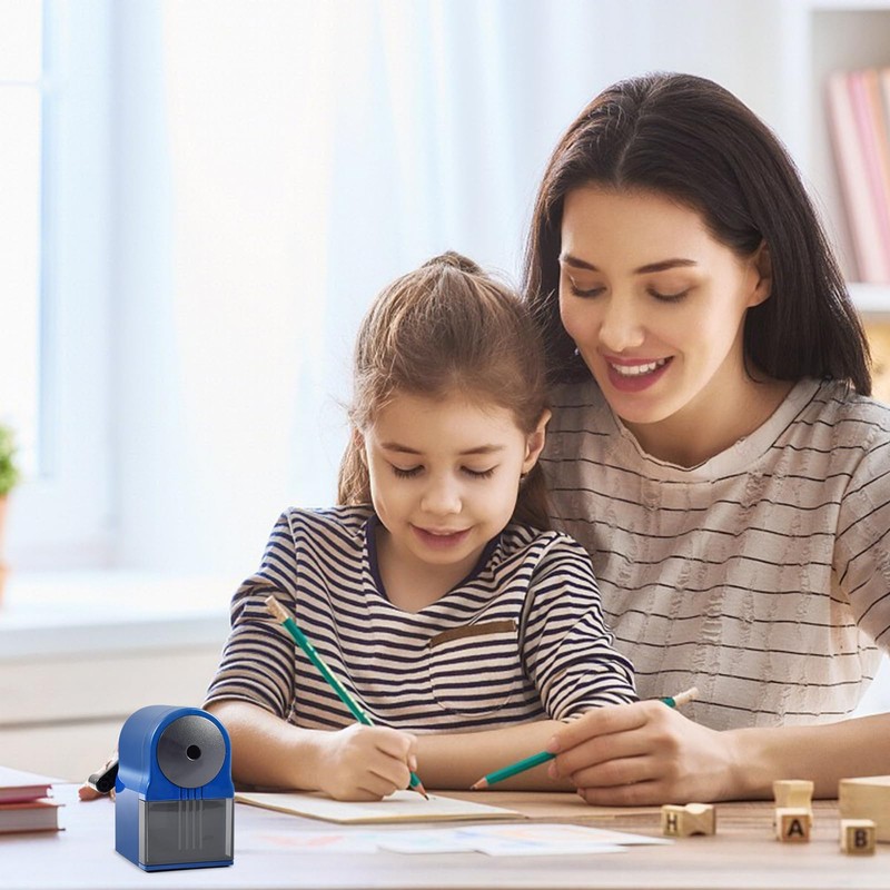 Pencil Sharpener Manual Pencil Sharpener with Container 5 Positions Adjustable