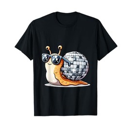 Disco Snail Funny Retro Cool Party T-Shirt