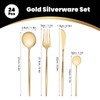 24 Piece Gold Silver Cutlery Set, Gold Flatware, Premium Stainless