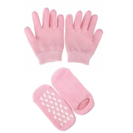 2Pairs Moisturizing Gel Glove Sock Essential Oil Spa Glove Sock for Hand Feet Dry Skin Care