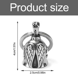 Guardian Bell, Biker Bell, Motorcycle Bell Lucky Charm, Stainless Steel Motorcycle Bell, Guardian Angel Motorcycle Bell, Motorcycle Bell Keyring, Lucky Charm Keyring