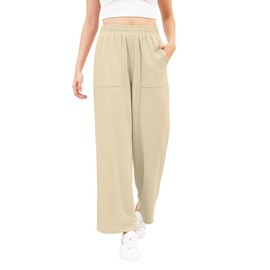 Women's Tearaway Pants Snaps for Post Surgery Women Cotton Rip Off Breakaway Pant for Hip Replacement Khaki XXL