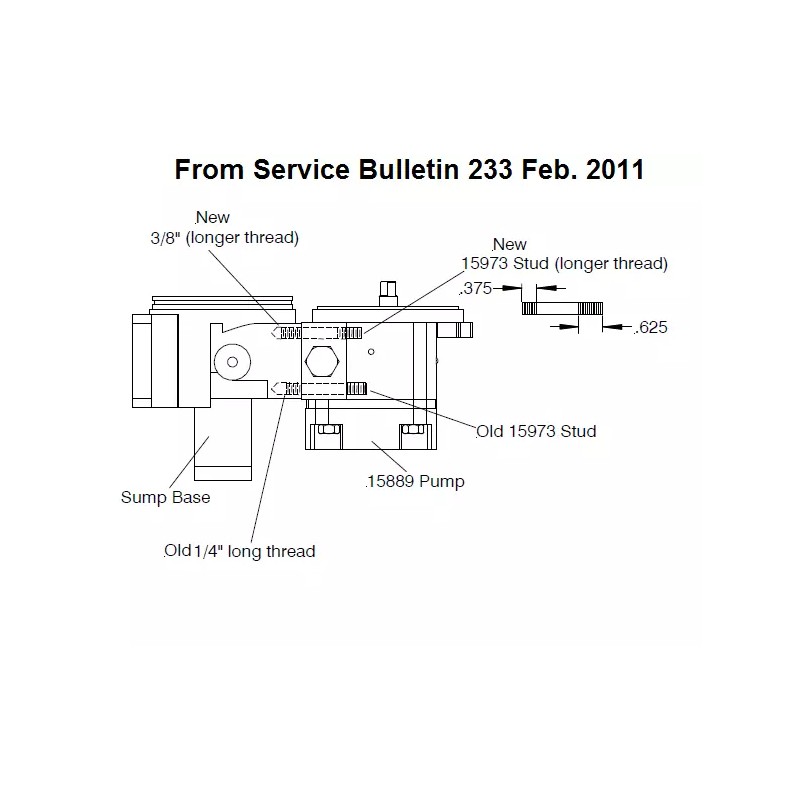 Meyer E-58H Pump Studs 15973 w/nuts replace defective studs Genuine