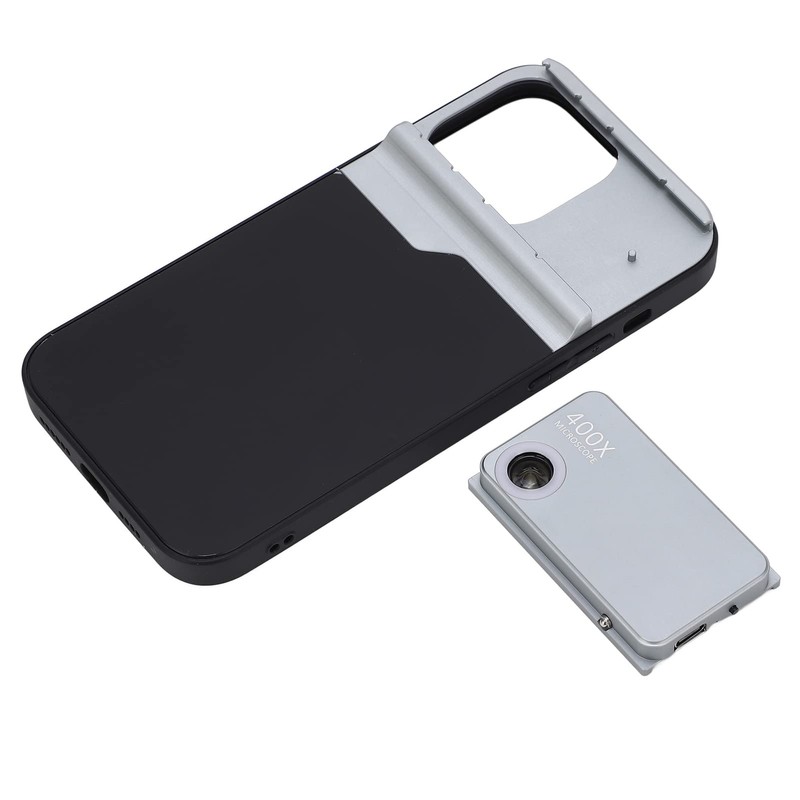 400x Microscope Lens for iOS 14,Portable Phone Microscope with LED