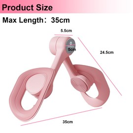 Garegce Thigh Exerciser Pelvic Floor Strengthener for Women and Men, Adjustable Thigh Trainer 360 Rotatable Back Hip Exercise Equipment for Home, Gym-Pink