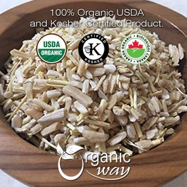 Organic Way Dried Shatavari Cut & Sifted (Asparagus racemosus) - Organic & Kosher Certified | Raw, Vegan, Non GMO & Gluten Free | USDA Certified | Origin - India (1/4LBS / 4Oz)