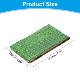 PATIKIL Golf Scorecard Holder, Leather Yardage Book Cover Golf Scorecard Book with Pencil Loop for Golfers Golf Club Golf Club Accessories, Dark Green