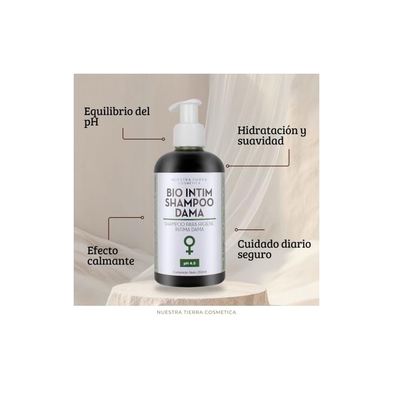 Shampoo Orgánico para Higiene Íntima con Aceites Esenciales Biológicos -