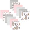 Hudson Baby Unisex Baby Flannel Cotton Washcloths 12-Pack, Wild Forest