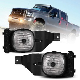 Nixon Offroad Fog Light Set for w/Halogen Bulbs 05-07 Ford F250 F350 F450 F550 Super Duty & 2005 Ford Excursion w/Halogen Bulbs, Fog Light Assembly, Fog Lamp Replacement Clear Lens