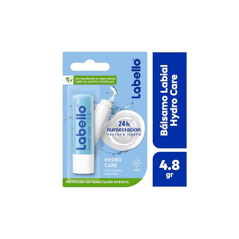 LABELLO Bálsamo labial Hydro Care (4.8g) protector labial hidratante FPS