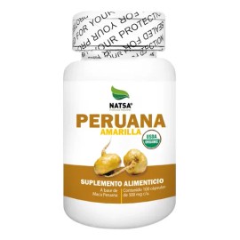 Maca Amarilla Peruana 100 Cápsulas, Energía, Vitalidad y Resistencia Física, Calidad Premium Sabor Natural